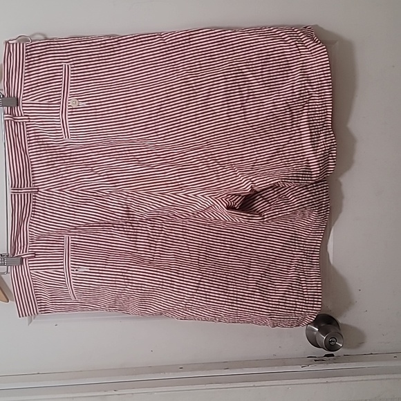 CHARLESTON TWILLS MEN'S  RED AND WHITE STRIPED SHORT 21 LONG SIZE 40 - Picture 4 of 9